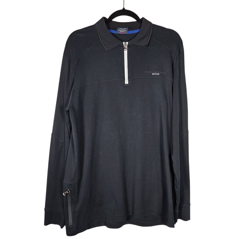 Paul &‎ Shark Sweater Mens 3XL Yachting Active Sweatshirt 1/4 Zip Pullover Italy